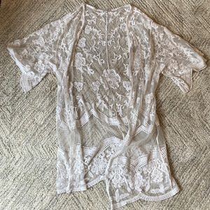 White Lace Beach Coverup